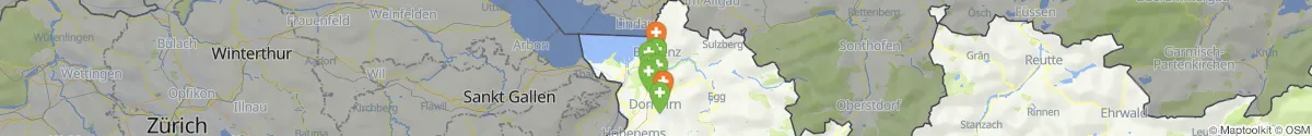 Kartenansicht für Apotheken-Notdienste in der Nähe von Buch (Bregenz, Vorarlberg)